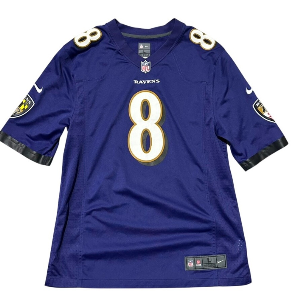 Nike Baltimore Ravens‎ Lamar Jackson Jersey Mens L #8 On Field NFL Players